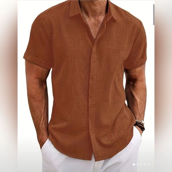 MEN Summer Fashion Short Sleeves Shirt - Picture 1 of 8